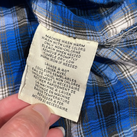 Denim & Supply Ralph Lauren Plaid Blue Button Down Top - Picture 9 of 9